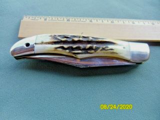Vintage CASE XX USA Folding Knife.  Stag Handle Knife 5265 SAB. 2