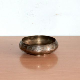 Old Antique Shape Hand Carved Meditation Healing Bronze Singing Bowl