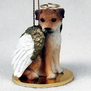 Border Terrier Dog Angel Tiny One Ornament Figurine Statue