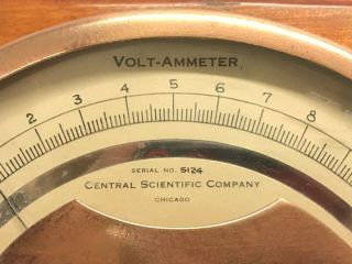 Vintage Central Scientific Co.  CENCO Volt - Ammeter Early Electrical Device 21652 3
