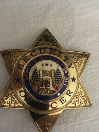 Gold Security Badge