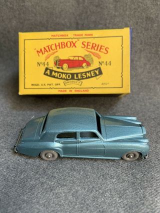Vintage Matchbox Lesney No.  44a Rolls Royce Silver Cloud W Moko Box