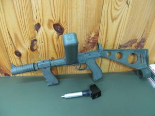 Vintage 1980s Splatmaster Rapide Paintball Gun Marker Pistol W/ Attachments