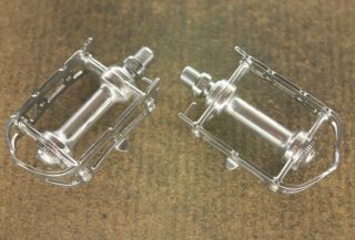 Vintage Campagnolo Nuovo Record Chrome Steel Pedals Pedal Set