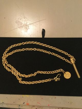 Vintage Signed Karl Lagerfeld Paris Gold Tone Necklace/belt