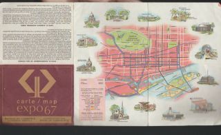 Expo 67 Map Canadian Imperial Bank Of Commerce Montreal
