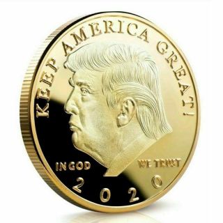 10pc President Donald Trump 2020keep America Great Commander Gold Challenge Coin