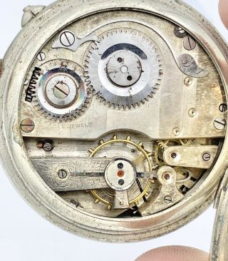 Vintage Swiss 18s Perpetual Calendar Moon phase Pocket Watch Parts/Repair 3