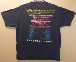 Vintage Xl Punk Rock Festival Tour T Shirt Lollapalooza Jane 