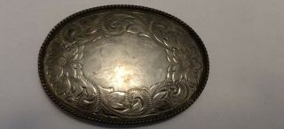Vintage Montana Silversmiths Sterling Silver Belt Buckle Finely Engraved