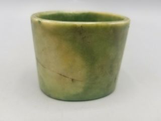 Antique Chinese Spinach Jade Tea Cup Or Sake Bowl Jadeite From Nyc Gallery 2 "
