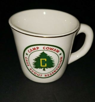 Vintage Boy Scouts Mug 1970s Camp Cowaw
