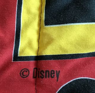 Vintage Walt Disney Mickey Mouse Comforter Blanket 86”x74” Full Size Beds 2