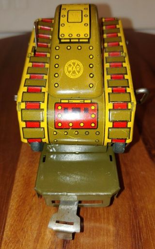 Vintage,  1950s Tin Litho Marx 5 Rollover Flip Wind - Up Tank Toy.  See Ad.  (10b)