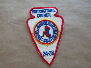 1957 Boy Scout Pottawatomie Council National Jamboree Valley Forge 24 - 28 Patch