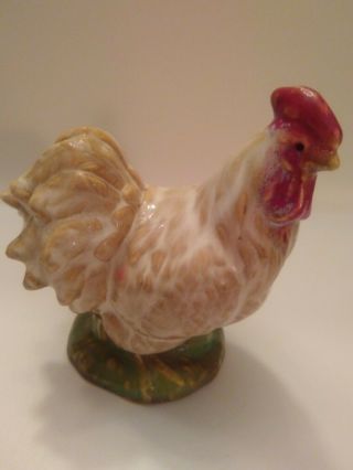 Vintage Ceramic Chicken/ Rooster 5 " Figurine Country Farmhouse Decor Glazed