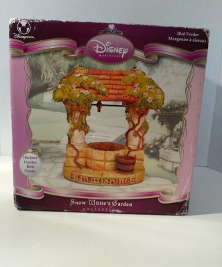 Nib Disney Store Snow Whites Garden Bird Feeder Wishing Well Princess Dwarfs
