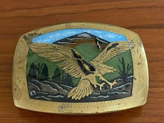 Vintage Johnson & Held Hand Crafted Eagle 1 Western Belt Buckle