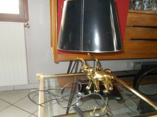 Vintage Lampe éléphant Le Dauphin Dlg Charles Modèle Majunga