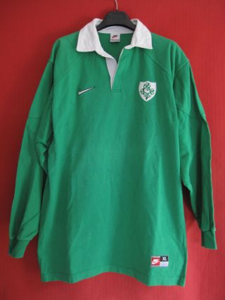 Maillot Rugby Irlande 1998 Nike Ireland Vintage Ancien Shirt - Xl