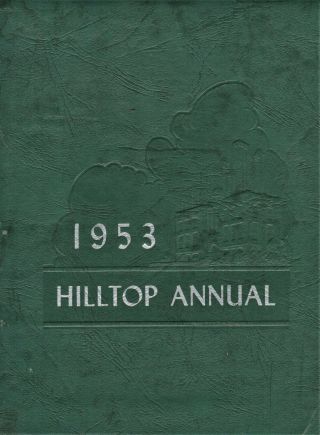 1953 " Hilltop Annual " - Western Junior High School Yearbook - Washington,  Dc