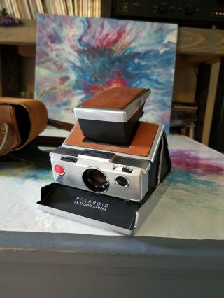 Vintage Polaroid Sx - 70 Land Camera Alpha 1 W/ Carrying Case / Estate Find