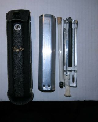 Vintage Taylor Sling Psychrometer W Box And Leaflets Dry Thermometer