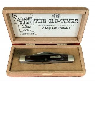 Vintage Schrade Walden Cutlery Old Timer In The Box.