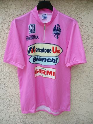 Maillot Rose Mercatone Uno Bianchi Maglia Pantani Shirt Vintage Jersey Trikot Xl