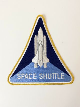 Vintage Nasa Space Shuttle Patch Large Triangle 8.  25” 1980’s Nostalgia