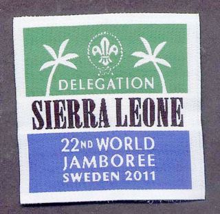 2019 2011 22nd World Scout Jamboree Sierra Leone Contingent Badge