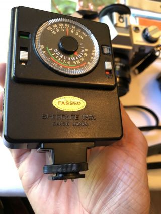 Vintage Canon AE - 1 35mm SLR Camera Bundle Speedlite Flash Manuals 50mm Lens 3