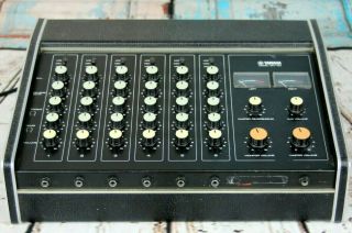 Vintage Yamaha Em - 100,  6 Channel Mixer,  Power Amp,  With Spring Reverb & Eq