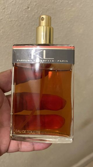 Vintage Kl Parfums Karl Lagerfeld Eau De Toilette 3.  3oz 100ml Only Twice