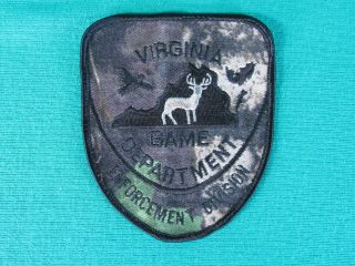 Virginia Game Department Enforcement Division Patch Virginia Police Patch