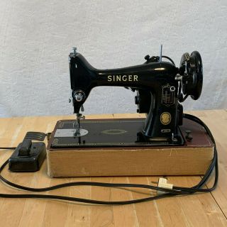 Vintage Singer 99k Electric Sewing Machine W/ Light & Foot Control - With Case