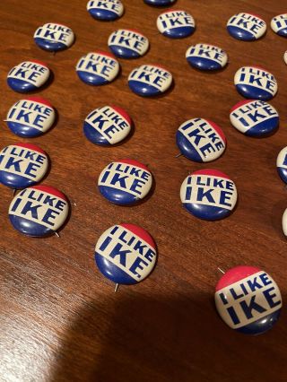 1952 Dwight D.  Eisenhower “i Like Ike“ 7/8 " Campaign Button/pin “free Shipping”