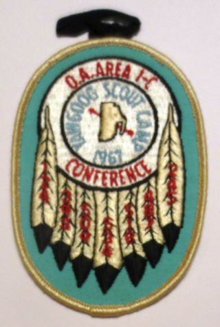 Oa Area 1 - C - 1967 Conference Pocket Patch,  Wincheck 534 Host -