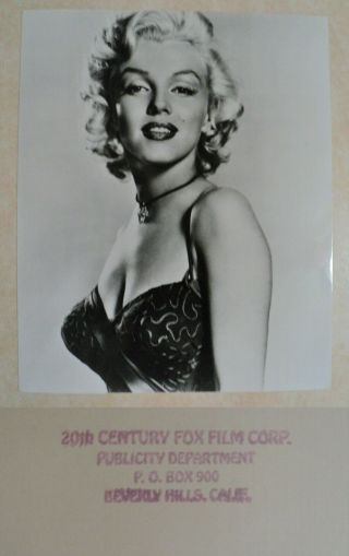 Marilyn Monroe 1956 Vintage Photo 20th Century Fox Press Calendar Girl1