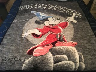 Biederlack Fantasia Disney Mickey Mouse Sorcerers Apprentice Blanket Throw 55×70