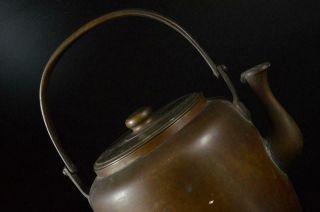Z9440: Japanese Shapely COPPER BOTTLE Teapot Dobin Tea Ceremony 2