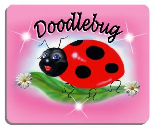Ladybug Sweetie Mouse Pad Personalize Gifts Ladies Girls Computer Office Flowers
