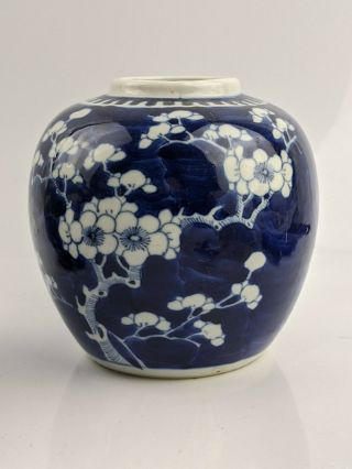 Chinese Antique Porcelain Prunus Jar With Kangxi Double Ring Mark