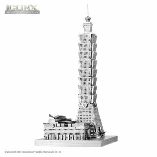 Fascinations Metal Earth Taipei 101 Iconx Laser Cut 3d Model