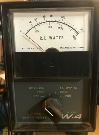 Vintage Drake W4 Watt Meter - Estate Item