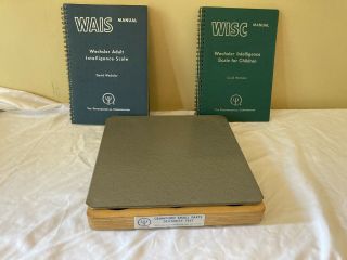 Vintage Wechsler Intelligence Scale Manuals Crawford Small Parts Dexterity Test