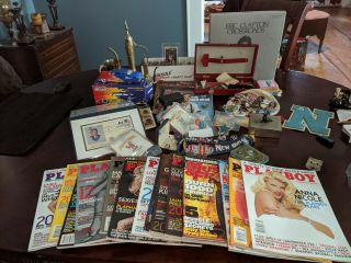 Massive Vintage Junk Drawer Collectibles - Sports Cards,  Military