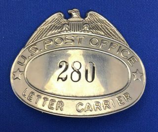 Vintage Metal Us Post Office Letter Carrier Hat Badge 280