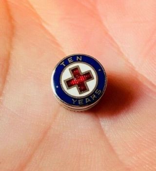 Small Vintage American Red Cross 10 Year Employee Service Lapel Pin
