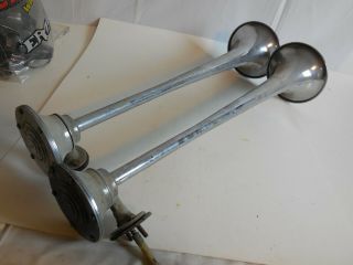 Vintage 24 " Grover Products Air Horn Chrome Emergency Fire